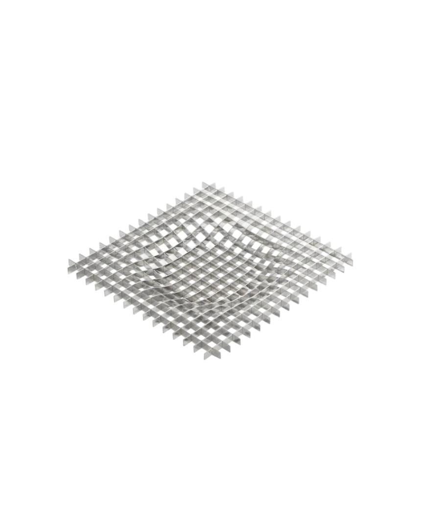 Bandeja Gravity - 20x20 cm - aço inoxidável